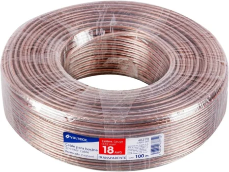 CABLE PARA BOCINA 18 AWG CABO-18P 100 M/2.6 MM/HILOS 27/FORRO DE PVC