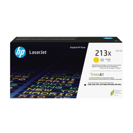 Toner HP W2132X 213X Amarillo, Alto Rendimiento, 6000 Paginas