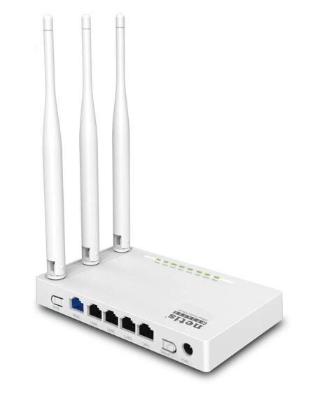 Netis Router Inalambrico N300 (Wf2409E), 5 Puertos (1 WAN,4 LAN 100 Mbps), WiFi 4, 300 Mbps, Router, Ap, Wisp, Repetidor, 3 Antenas 5 Dbi, Multi Ssid
