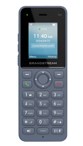 Telefono IP Grandstream Wp816/2 Lineas/2 Cuentas Sip/Inalambrico Wi-Fi/Portatil/Voz HD/Bluetooth/Puerto USB Tipo C