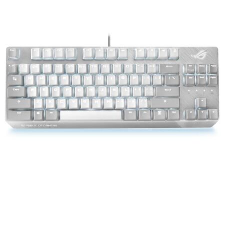 Teclado Gamer ASUS Rog Strix Scope Nx Tkl X806 Rgb - Teclado Mecánico, Alámbrico, Blanco