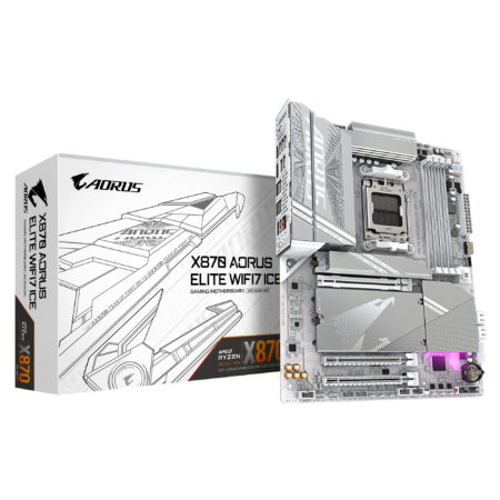 Mb Gigabyte X870 A Elite Wf7 Ice Socket Am5/4Xddr5/HDMI/USB-C/Color Blanco/ATX