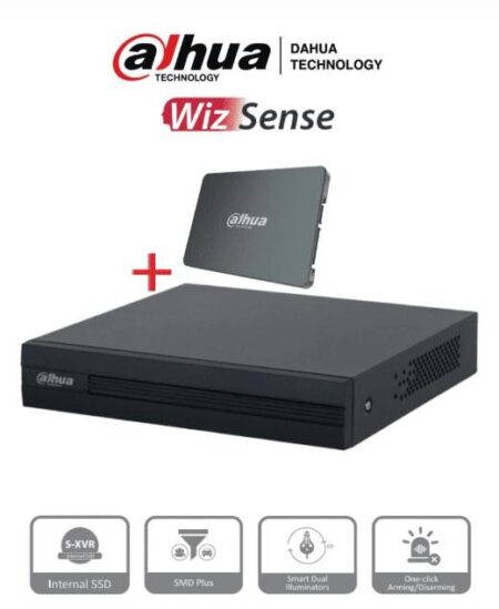 Dahua Xvr1B04-I-SSD – Dvr De 4 Ch 1080P Lite/ Con Disco SSD De 512Gb Especial Para Videovigilancia/ Series/ Wizsense/ H.265+/ 4 Canales Con Smd + –