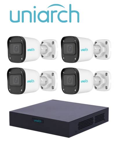 Kit De Videovigilancia Uniarch Xvr301-04F/4Uac-B112-F28, 4, 1920 X 1080 Pixeles