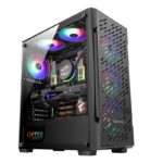 Gabinete Gamer Xzeal Xz135 Con Ventana LED Rgb/ATX/Midi Tower/USB 2.0-3.2/Sin Fuente/Color Negro, Xzcgb07B