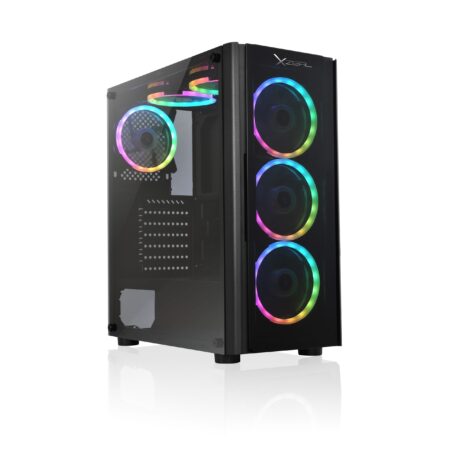 Gabinete Gaming Xzeal Xz110, Torre, Micro-ATX, Mini-Itx Negro, Xzcgb12B