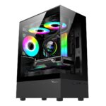 Gabinete Xzeal X-Zynergy M-ATX/Itx Xzgazny1B Espacios PCI 4 Espacios De Expansión Rgb, Negro