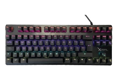 Teclado Mecanico Stylos Xzeal Xz1020 Gamer LED Ubs 88 Teclas Color Negro, Xzkx020B