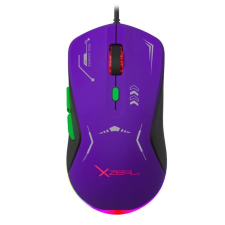 Mouse Alambrico/Gamer Xzeal Xz-401 7200Dpi/6 Botones/Rgb/USB 1.5M/Color Morado/Xzpm1Mv