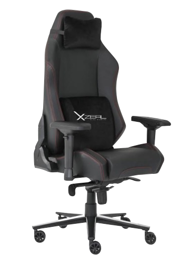 Silla Gamer Negra Xz40 Vinil Br Azos 4D 180 Grados