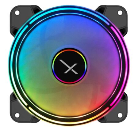 Kit De 3 Ventiladores Xzeal Xz1100 Argb LED 120Mmx25Mm/1200Rpm Color Negro, Xzve100B
