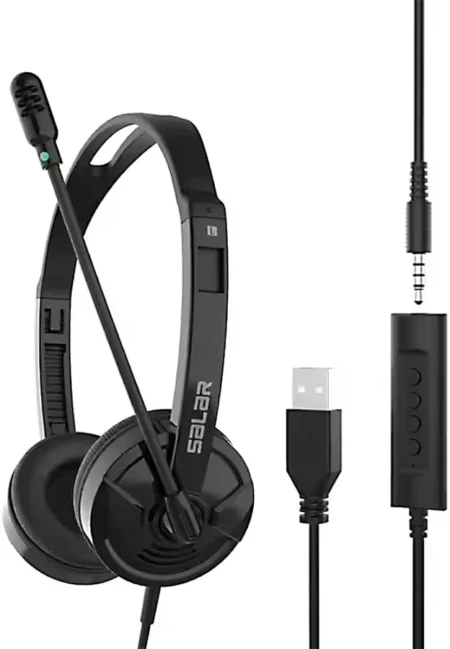 TechZone TZDIA01 audífono y auriculare Audífonos Alámbrico Diadema Oficina/Centro de llamadas USB tipo A Negro