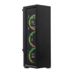 Yeyian Gabinete Gamer Ventle Master - ATX Micro ATX, Inc 3 Vent, Fan Hub 8 Vent, Control Remoto, GPU 260Mm, Lat Cristal Templado, Ych-Atab-01Bk