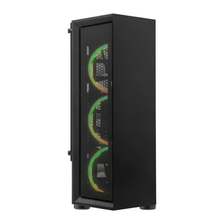 Yeyian Gabinete Gamer Ventle Master – ATX Micro ATX, Inc 3 Vent, Fan Hub 8 Vent, Control Remoto, GPU 260Mm, Lat Cristal Templado, Ych-Atab-01Bk