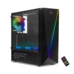 Yeyian Gabinete Gaming Crescent Master Media Torre ATX Micro Y Mini ATX, Compe Con Fuente ATX, GPU 325 Mm Inc 3 Vents Gran Flujo - Sku: Ych-Lar7-01Bk