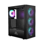 Yeyian Gabinete Gaming Dragoon - ATX, Micro Y Mini ATX, GPU 345Mm, Inc 3 Ventl Frente 1 Posterior Con Pwm Y Argb, Frontal Malla, Mod. Ycm-Apdra-01