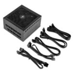 Yeyian Fuente De Poder Pegasus, ATX 3.0, 1000W, 80+ Platino, PCI-E Gen5, Proteccion Ocp/Ovp/Uv/Scp/Otp/Olp, Ventilador Dinamico 140Mm, Yfp-1K031-01