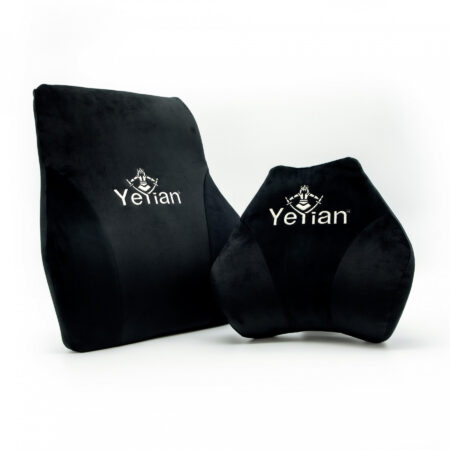 Kit De Almohada Yeyian – Cojines Memory Foam Cervical Y Lumbar De Terciopelo,  Mod. Yka-1090