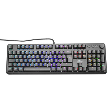Yeyian Teclado Gamer Asward Serie 3000 – Switch Rojo, 105 Teclas Mecanicas, LED Rgb Arcoiris, 18 Efectos Retro Iluminado Custom, Ip42, Mod. Ytm-28207R