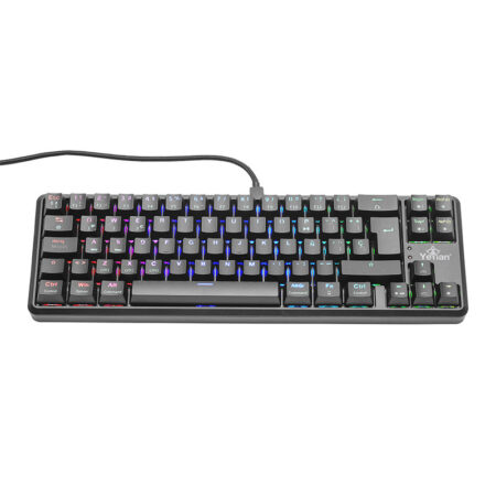 Yeyian Tkl Teclado Gamer Akil S 3500 Switch Rojo, 69 Teclas, Interruptor Cambio, Anti Ghosting N-Key R, LED Rgb Arcoiris 18 Efect, Ip42 Ytm-28209R