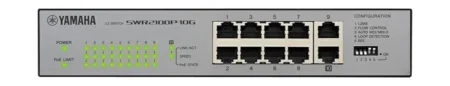Switch De Red PoE Yamaha Swr2100P10G 10 Puertos Optimizado P/Redes Dante