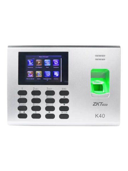 Zkteco K40 – Control De Asistencia Y Acceso Básico Con Huella Digital Bioid (1000), Conexión Tcp/IP, Ssr (Reporte En Hoja De Cálculo Mediante USB)