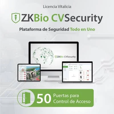 LICENCIA PARA ZKBI CVOSECURITY ZKTECO ZKCVACP50 PERMITE GESTIONAR HASTA 50 PUERTAS PARA CONTROL DE ACCESO