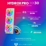 ENFRIAMIENTO LIQUIDO BALAM RUSH BR-937344 HYDROX PRO HX30, 3 X 120MM, 800 - 1800RPM, COLOR NEGRO