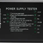 PROBADOR DE FUENTE DE PODER CON PANTALLA DIGITAL LCD/PLASTICO/24 PIN