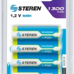 Bateria Recargable Steren Bat-Nm-Aa Tipo Aa, 1.2V, Nimh, 600 mAh, 4 Piezas