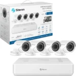 Kit Dvr 6 Canales Steren Cctv-944/HDD, 4 Camaras Bullet, Con HDD De 1Tb H.265 HDMI/VGA/USB, Color Blanco