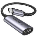 Cable Adaptador USB-C A DP 1.4 Ugreen 15575/10Cm/Color Gris