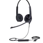 Diadema Audifonos C/Microfono Alambricos Jabra Biz 1500 Duo/USB/Negro/Cancelacion De Ruido/1559-0159