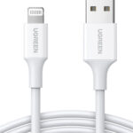 Cable USB-A A Lightning Ugreen 20728/1M/Para Iphone/Ipad/Ipod/Color Blanco