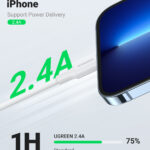 Cable USB-A A Lightning Ugreen 20728/1M/Para Iphone/Ipad/Ipod/Color Blanco