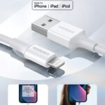 Cable USB-A A Lightning Ugreen 20728/1M/Para Iphone/Ipad/Ipod/Color Blanco