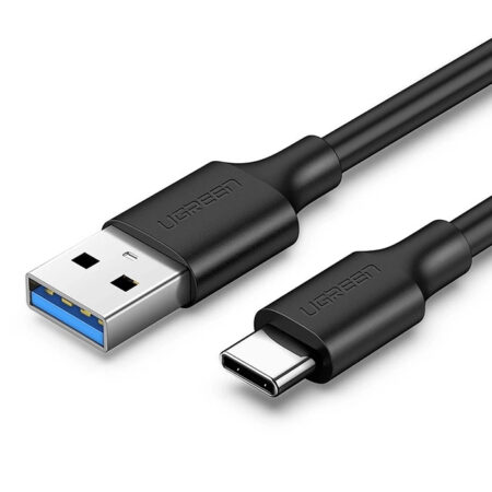 Cable USB-A A USB-C Ugreen 20884/2M/60W/Cubierta De Tpe/Color Negro