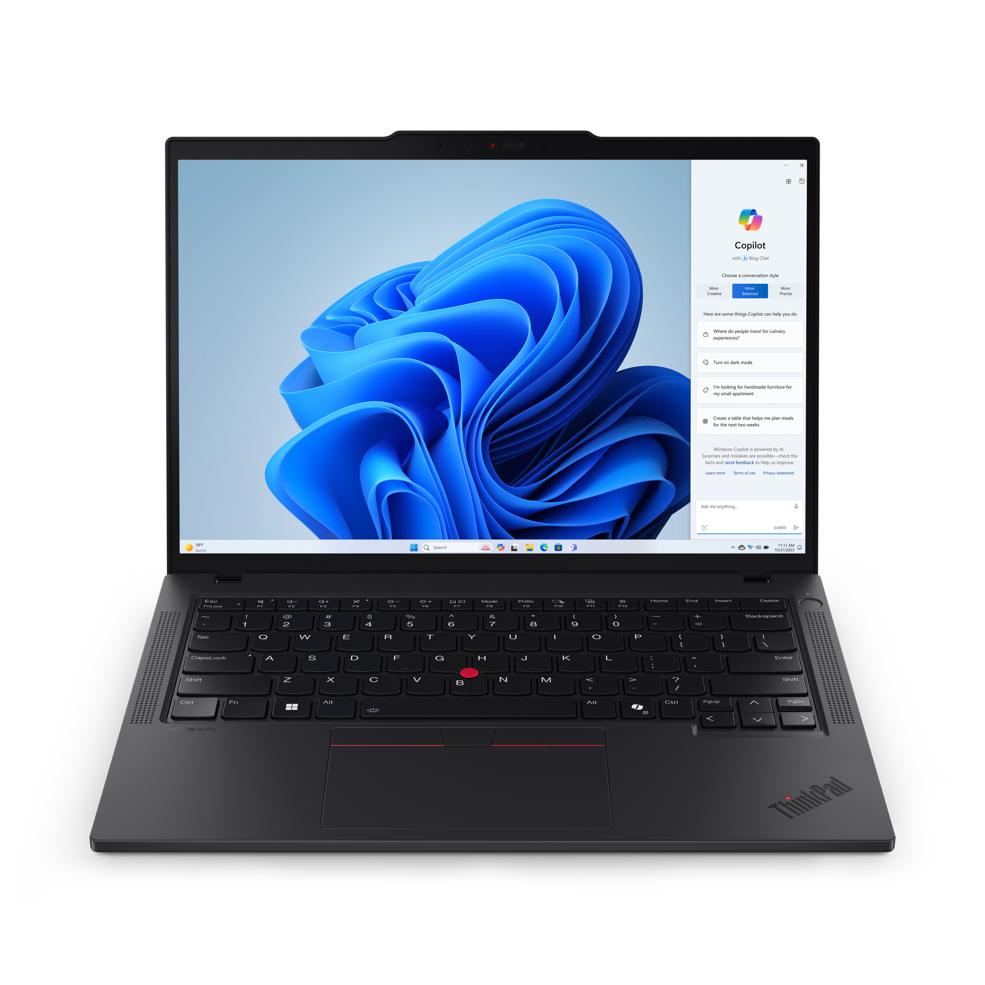 LAPTOP LENOVO THINKPAD T14 G5 14"/INTEL CORE ULTRA 7 VPRO-165U/16GB RAM/512GB SSD/HDMI/WINDOWS 11 PRO/COLOR NEGRO/21ML009RLM