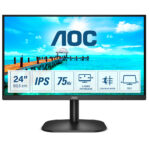 MONITOR LED IPS AOC 24 24B2XH /NEGRO/HDMI Y VGA/16:9/1920X1080/75HZ/100X100 MM/250C/M2/FLICKERFREE