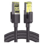 Cable De Red Cat7 De 3 Metros Ugreen 80424 Redondo Con Malla De Nylon/Color Negro