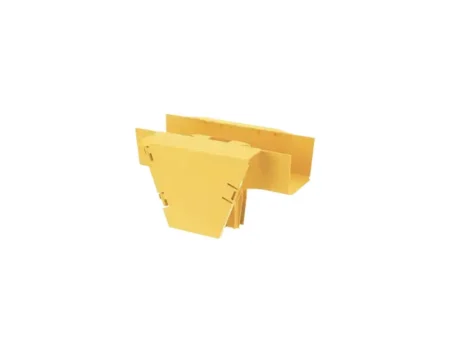 Accesorio En T Con Conexion Horizontal Y Bajada Vertical A 90º Panduit Frvt4X4Lyl Para Canaletas Fiberrunner 4X4/Color Amarillo