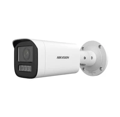 Camara Bala IP Hikvision Ds-2Cd1643G2-Lizsu 4Mpx/Lente Motorizado 2.8-12Mm/Dual Light/Ir 50M/50M Luz Blanca/Acusense Lite/Microfono Integrado/IP67/Wdr 120Db/PoE/MicroSD