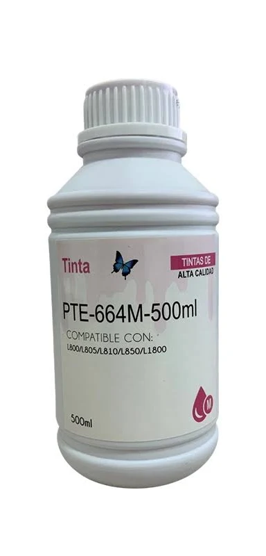 Botella De Tinta Universal Gold Generico Tin-Uni1Ltma/1 Litro/Para Epson/Canon/Brother/HP/Color Magenta