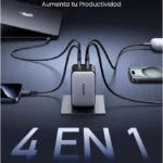 Cargador 65W Ugreen Nexode S/3 Puertos De Carga Rapida/2 USB-C/1 USB-A/45223