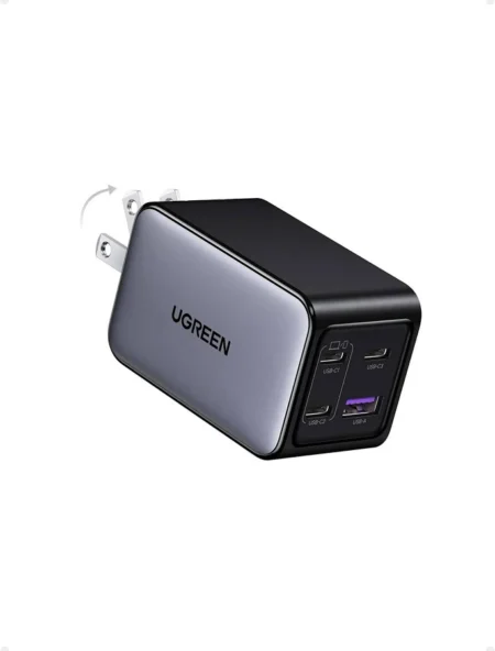 Cargador 65W Ugreen Nexode S/3 Puertos De Carga Rapida/2 USB-C/1 USB-A/45223