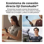 Microfono Dji Mic Mini/2 Transmisores/1 Receptor/Estuche De Carga/Color Negro/2 Tx + 1Rx + FCC