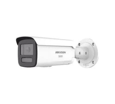 Camara Bala IP Hikvision Ds-2Cd2T47G3-Lis2Uy/Sl 4Mpx/Lente 4Mm/Dual Light + Colorvu 3.0 + Hikai/60 Mts Ir + Luz Blanca/Exterior IP67/Estrobo Luz Blanca/Metal/Acusearch