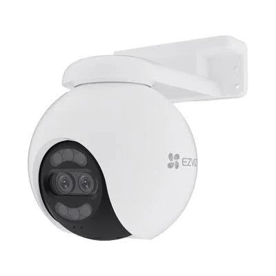 Camara Pt Ezviz Cs-H80X 3840X2160P/Lente 4Mm/Lente Dual/Panoramica 360°/Resolucion 4K/Vision Nocturna Colorfull/Ia Deteccion De Humanos Y Vehiculos/Alarma Con Sirena Y Luz/IP65