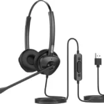 Diadema Audifonos C/Microfono Alambricos Fanvil Ht302U/USB/1M/Color Negro/Binaudal/Para Telefonos IP Fanvil
