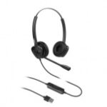 Diadema Audifonos C/Microfono Alambricos Fanvil Ht302U/USB/1M/Color Negro/Binaudal/Para Telefonos IP Fanvil